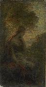 Henri Fantin-Latour Young Woman under a Tree at Sunset, Called oil on canvas